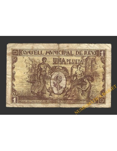 REUS (Tarragona) 1 pesseta 14 d'abril del 1937  J. Marti