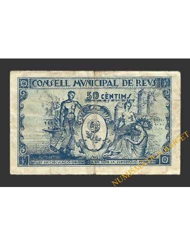 REUS (Tarragona) 50 centims 14 d'abril del 1937 J. Prim