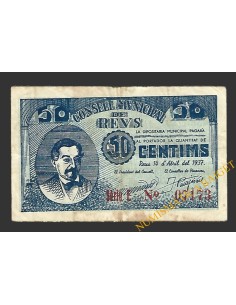 REUS (Tarragona) 50 centims 14 d'abril del 1937 J. Martell