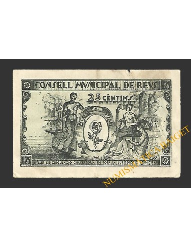 REUS (Tarragona) 25 centims 14 d'abril del 1937 J. Aguade