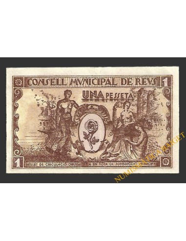 REUS (Tarragona) 1 pesseta 21 de juliol del 1937 J.Marti