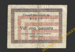 RIALP (Lleida) 1 pesseta 1937 