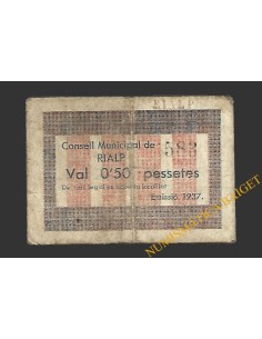 RIALP (Lleida) 0'50 pessetes 1937 
