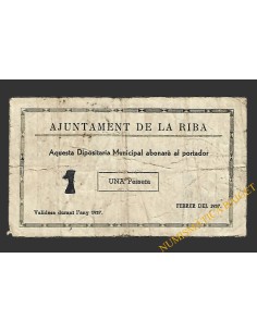 RIBA, LA (Tarragona) 1 pesseta febrer del 1937