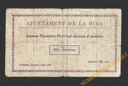 RIBA, LA (Tarragona) 50 centims febrer del 1937