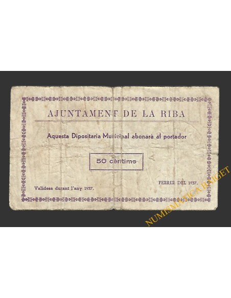 RIBA, LA (Tarragona) 50 centims febrer del 1937