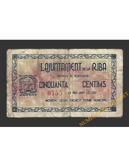 RIBA, LA (Tarragona) 50 centims juny del 1937