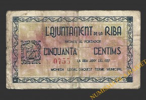 RIBA, LA (Tarragona) 50 centims juny del 1937