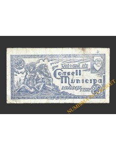 RIBARROJA D'EBRE (Tarragona) 25 centims 1937