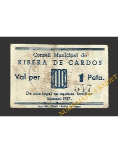 RIBERA DE CARDOS (Lleida) 1 pesseta 1937