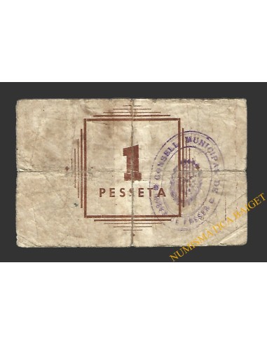 RIBES DE FRESER (Girona)) 1 pesseta 12 de maig del 1937