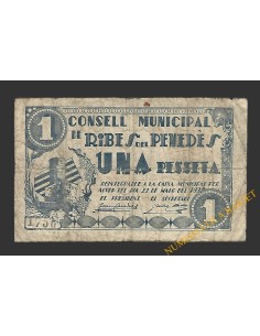 RIBES DES DEL PENEDES (Barcelona) 1 pesseta 22 de maig del 1937 