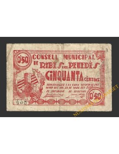RIBES DES DEL PENEDES (Barcelona) 50 centims 22 de maig del 1937 