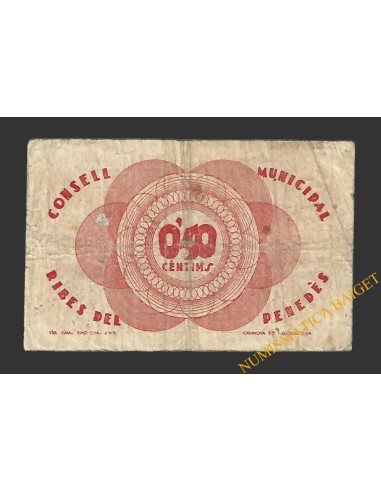 RIBES DES DEL PENEDES (Barcelona) 50 centims 22 de maig del 1937 