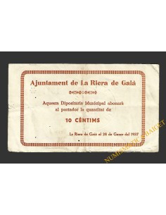 RIERA DE GAIA, LA (Tarragona) 10 centims 28 de gener del 1937 