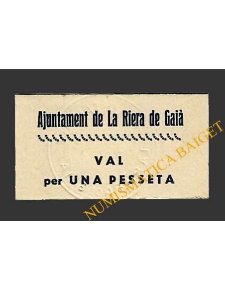 RIERA DE GAIA, LA (Tarragona) 1 pesseta 1937 