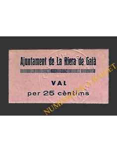 RIERA DE GAIA, LA (Tarragona) 25 centims 1937 