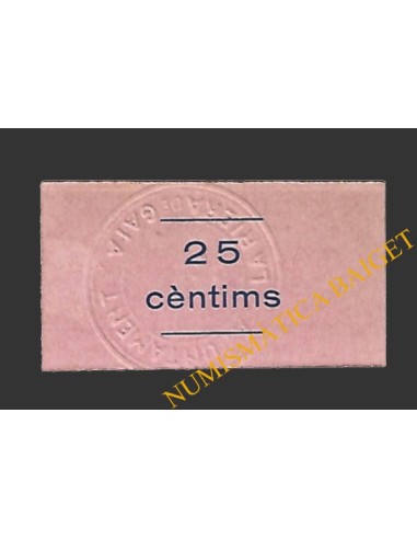 RIERA DE GAIA, LA (Tarragona) 25 centims 1937 