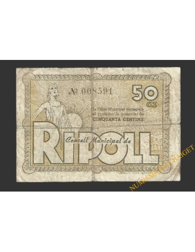 RIPOLL (Girona) 50 centims  juny del 1937 