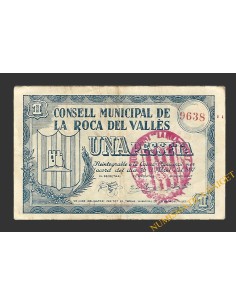 ROCA DEL VALLES, LA (Barcelona) 1 pesseta 16 d'abril del 1937 