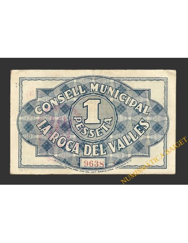 ROCA DEL VALLES, LA (Barcelona) 1 pesseta 16 d'abril del 1937 