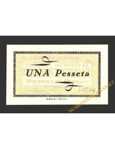 ROCAFORT DE QUERALT (Tarragona) 1 pesseta 27 de setembre del 1937  2