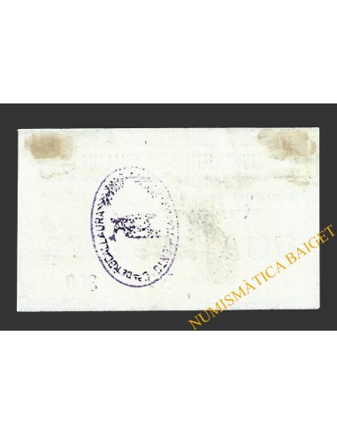 ROCALLAURA (Lleida) 1 pesseta  setembre del 1937 