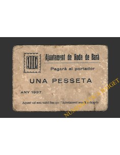 RODA DE BARA (Tarragona) 1 pesseta 1937 