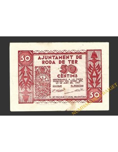 RODA DE TER (Barcelona) 50 cèntims, 25 de juny del  1937 