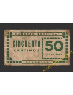 ROQUETAS (Tarragona), 50 cèntims  1937