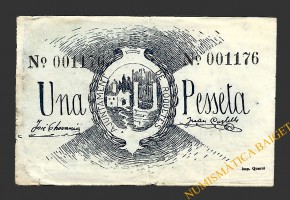 ROQUETES (Tarragona),1 pesseta  1937