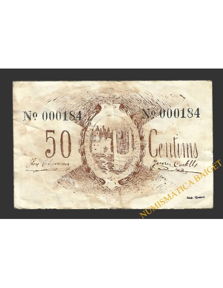 ROQUETES (Tarragona),50 cèntims  1937