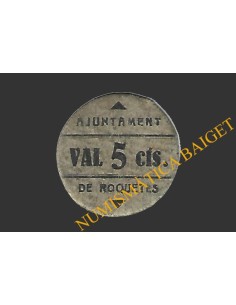 ROQUETES (Tarragona), 5 cèntims  1937