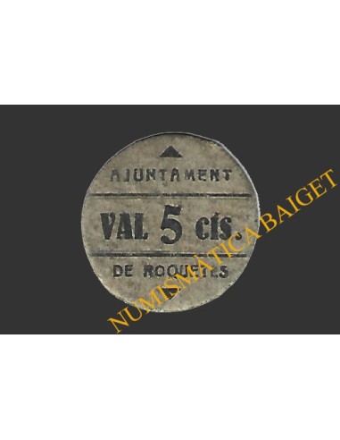ROQUETES (Tarragona), 5 cèntims  1937