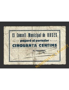 ROSES (Girona),50 cèntims 1937