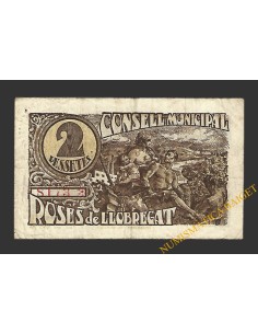 ROSES DE LLOBREGAT (Barcelona) 2 pessetes 20 de maig del 1937 2