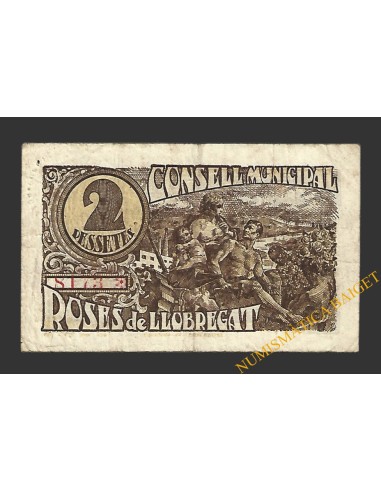 ROSES DE LLOBREGAT (Barcelona) 2 pessetes 20 de maig del 1937