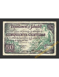 SABADELL (Barcelona) 50 cèntims  21 de maig del 1937