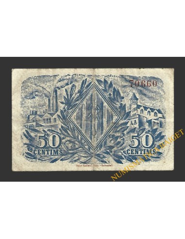 SABADELL (Barcelona) 50 cèntims  21 de maig del 1937