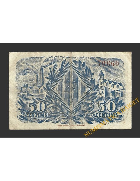 SABADELL (Barcelona) 50 cèntims  21 de maig del 1937