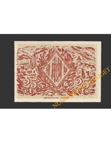 SABADELL (Barcelona) 25 cèntims  11 d'octubre del 1937