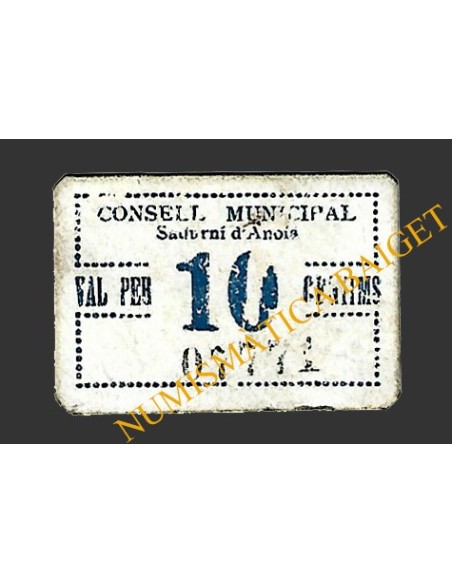 SADURNÍ D'ANOIA (Barcelona) 10 cèntims 1937