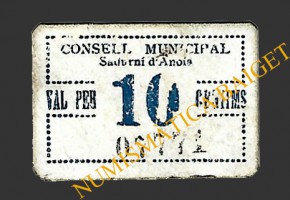 SADURNÍ D'ANOIA (Barcelona) 10 cèntims 1937