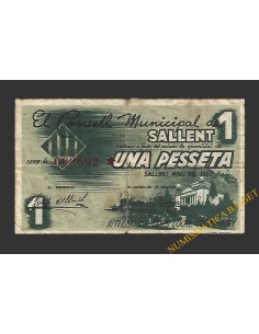 Sallent (Barcelona)1 pesseta maig del 1937
