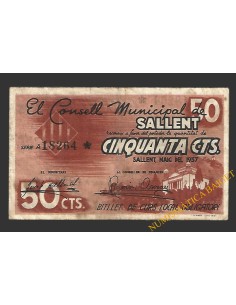 Sallent (Barcelona) 50 cèntims maig del 1937