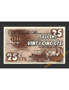 Sallent (Barcelona) 25 cèntims maig del 1937