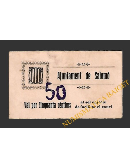 Salomó (Tarragona) 50 cèntims 1937