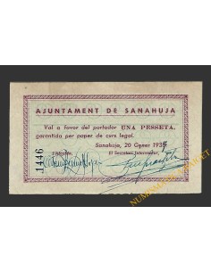 Sanahuja (Lleida)) 1 pesseta 20 de gener del 1937