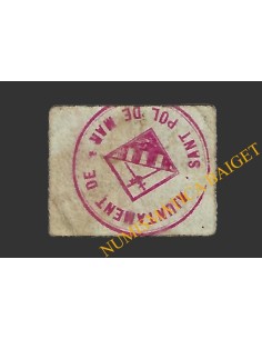 SANT POL DE MAR (Barcelona) 25 cèntims 18 d'agost del 1937 (segell rosat) 2