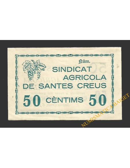 SANTES CREUS (Tarragona) 50 cèntims 6 de juny del 1937